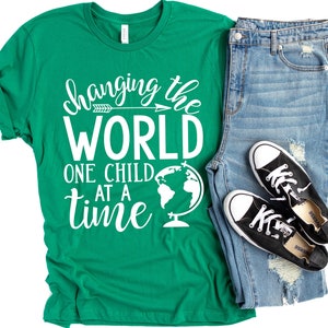 Teacher Shirts, Changing The World Teacher Appreciation Gift, Back To School Tee