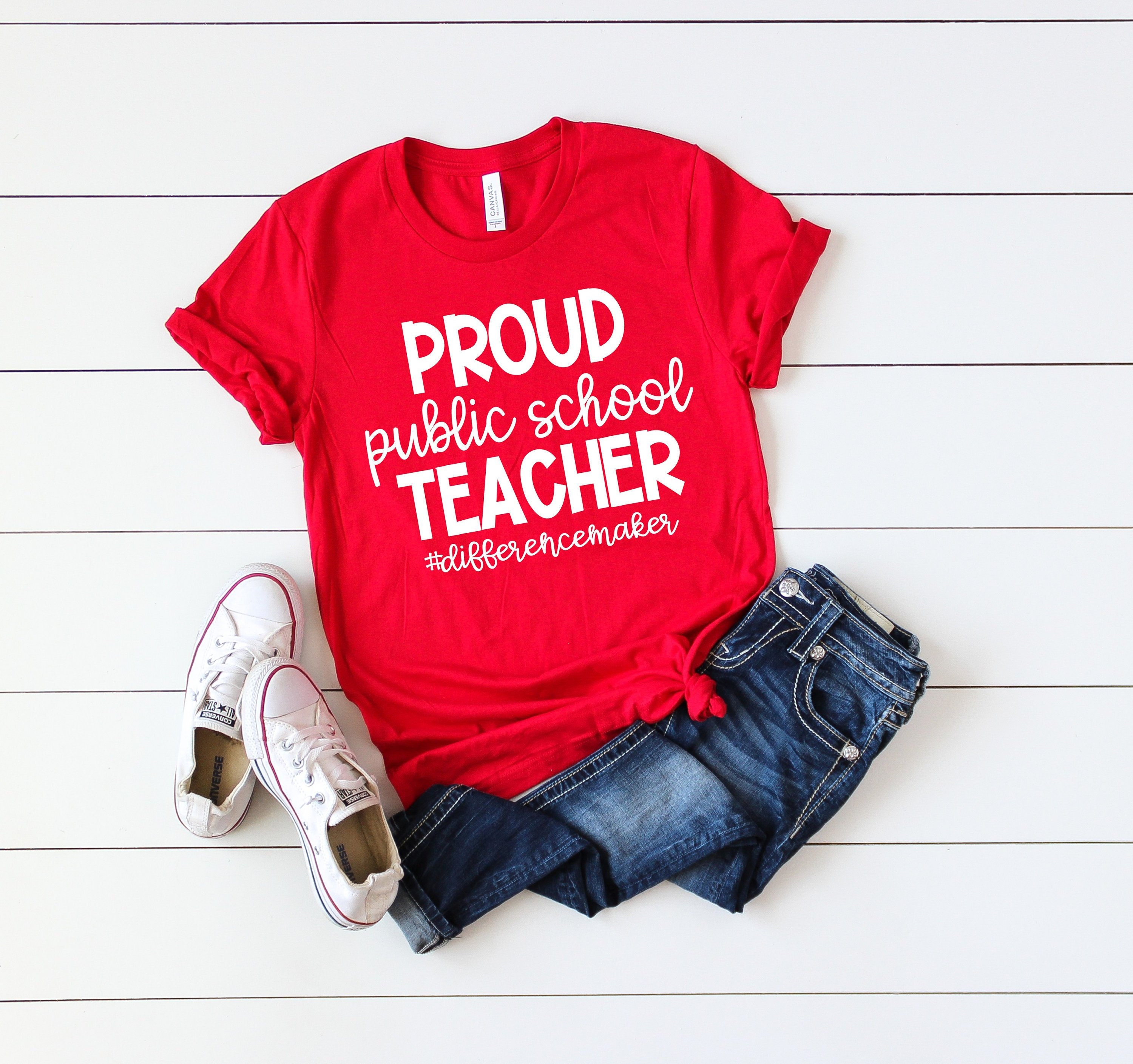 Indiana Proud Public School Teacher Red For Ed T-Shirt Indiana Proud Public School Teacher Red For Ed T-Shirt