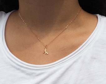 DRAGONFLY Necklace in Sterling Silver, Gold or Rose Gold • Dainty Dragonfly Necklace • Layering Necklace • Dainty Necklace