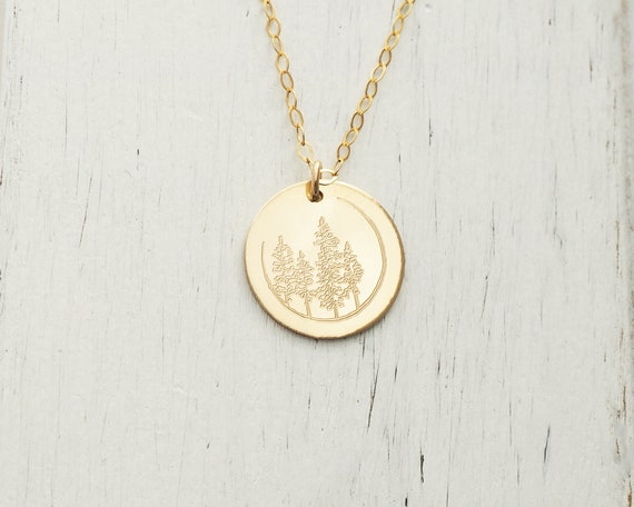 FOREST Necklace in Sterling Silver Gold Filled Rose Gold | Etsy