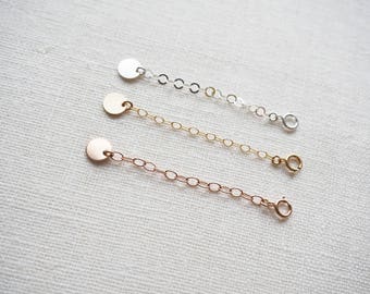 Removable EXTENDER in Sterling Silver, Gold Filled or Rose Gold Filled •  Make Necklace or Bracelet Adjustable • Rose Gold Extender