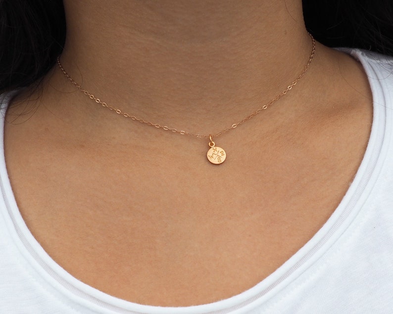 Gold and Rose Gold Traveler Gift Rose Gold Compass Necklace Available in Sterling Silver