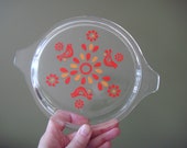 Vintage Pyrex Friendship Replacement Lid - 470-C - For The 1 QT Round Casserole