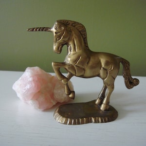 Vintage Brass Unicorn Figure