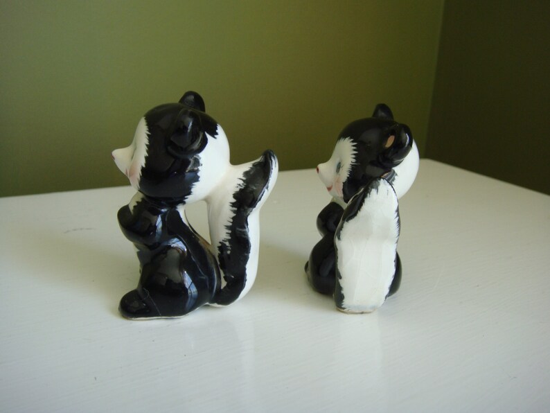 Vintage Skunk Figurines Blushing Baby Skunks Set of Two Etsy