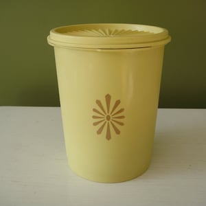 Vintage Harvest Gold Tupperware Canister - Vintage Kitchen Storage