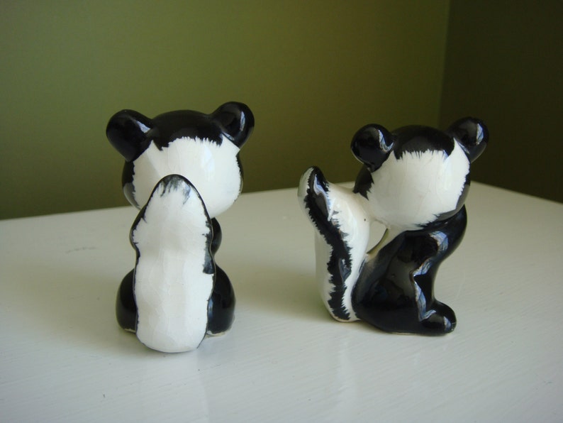 Vintage Skunk Figurines Blushing Baby Skunks Set of Two Etsy
