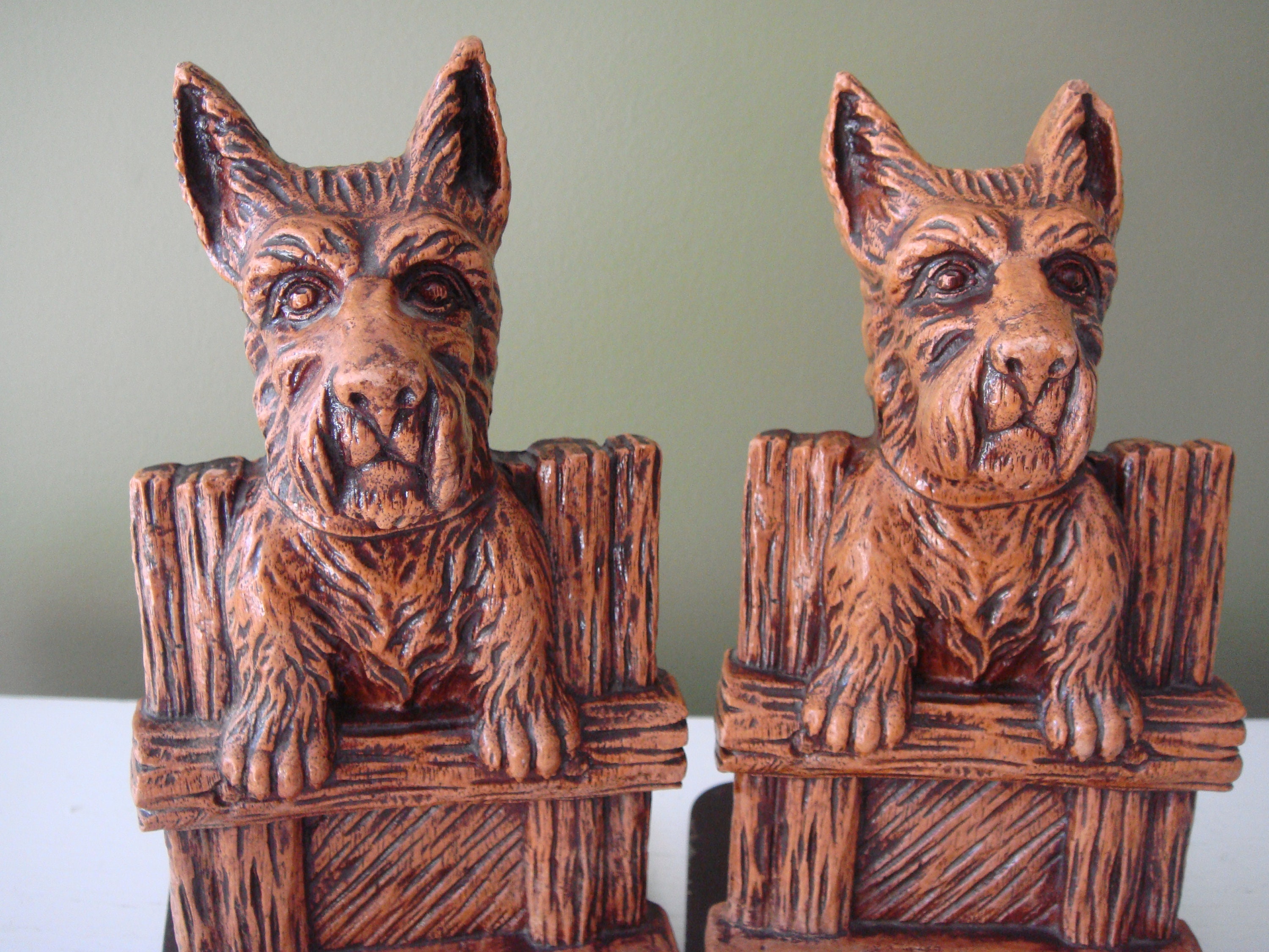 Vintage Dog Bookends Scottish Terrier Scotty Dog Bookends Etsy