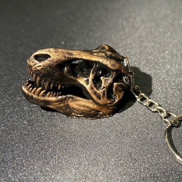 T-Rex Skull Keychain