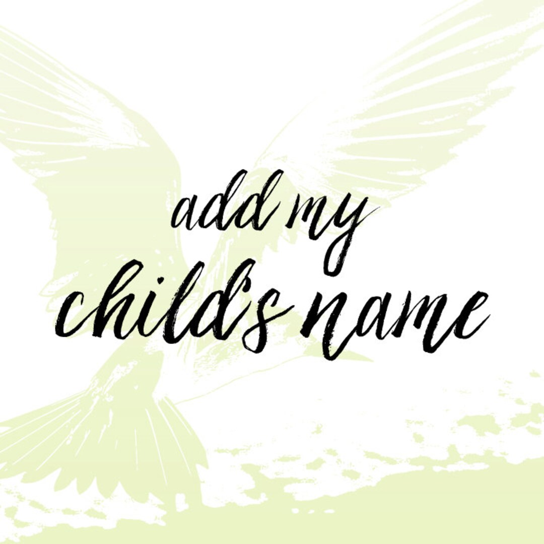 Add My Child's Name to a Top Etsy