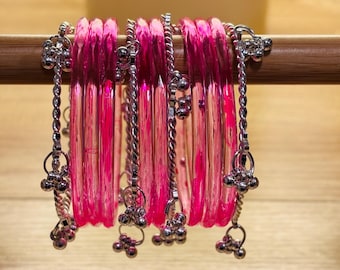 Kashmiri Ghungroo Bangles | Glossy Silver Jelly Bangles 2.4