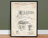 Fender Stratocaster Guitar Poster 18x24 quot Handmade Giclée Gallery Print 1956 Patent Art Print