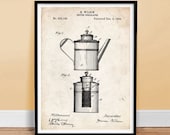 COFFEE PERCOLATOR INVENTION Poster 18x24 quot Handmade Giclée Gallery Print 1894 patent art