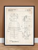 Minifig Toy Blocks mini figurine Poster 18x24' Handmade Giclée Gallery Print - various colors 