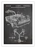DELOREAN TIME MACHINE Poster 18x24' Handmade Giclée Gallery Print 1985 movie car blackboard 