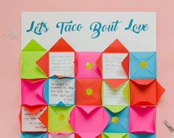 Juego de despedida de soltera con temática de tacos, Calendario de Adviento para novias - Actividad única de despedida de soltera - Juego de despedida de soltera personalizado