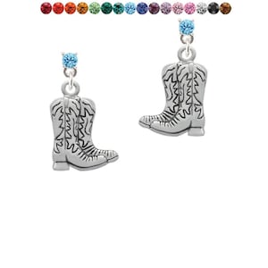 Cowboy Boots Earrings, Dangle Earrings,Silver Plated Cowboy Boots Charm Earrings, Cowgirl Earrings, Boot Earrings, Cowgirl Boots Jewelry