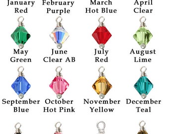 Crystal Birthstone Bicone Add Ons