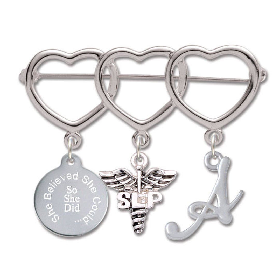 SLP Caduceus Pin - Speech Language Pathology - She Believed She Could ...