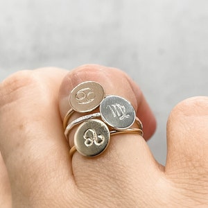 zodiac symbol ring, star ring, celestial rings, dainty zodiac jewelry, personalized ring