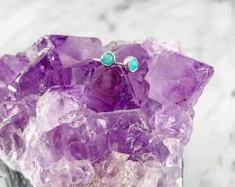 Aretes de amazonita: Joyas de plata de ley Argentium para el chakra de la garganta