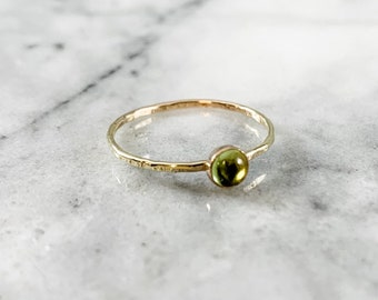 peridot stacking ring, gemstone ring, personalized ring, birthstone jewelry, birthstone for august, sterling silver ring, rose gold ring