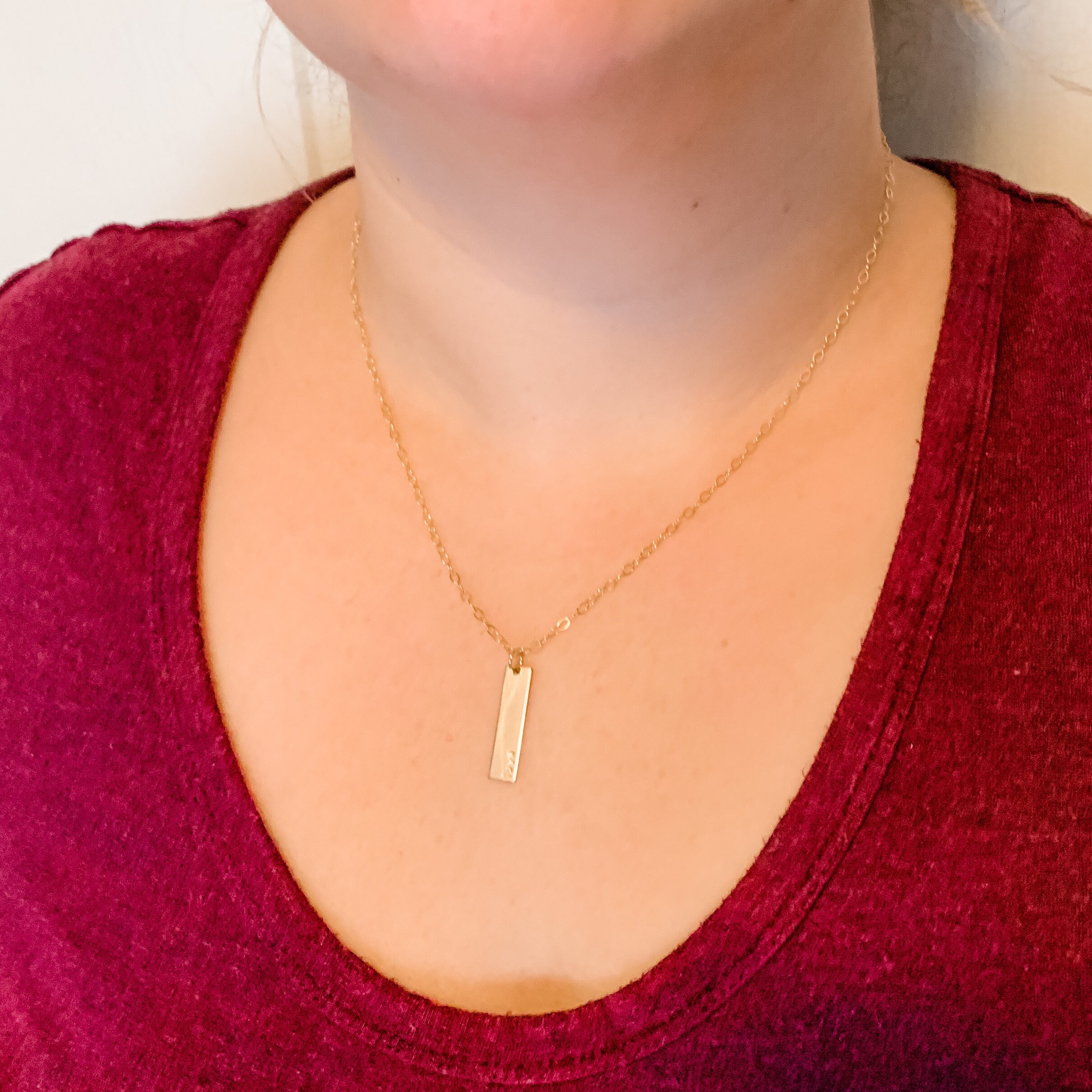Name Necklace Mantra Necklace One Little Word Necklace Etsy
