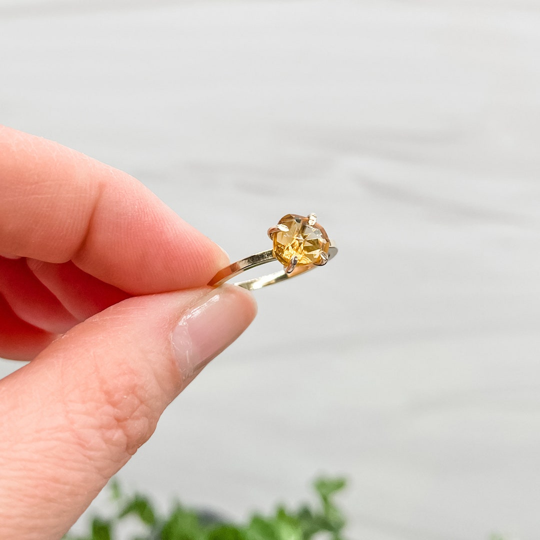 Citrine Stacking Ring: Sterling Silver Chakra Jewelry - Etsy