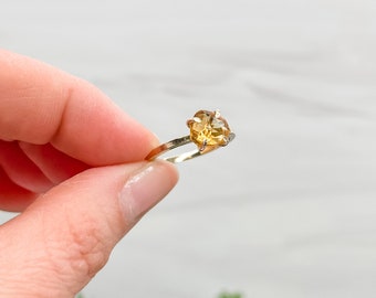 citrine stacking ring, solar plexus chakra ring,  sacral chakra, chakra jewelry, healing jewelry, crystals for joy, luck, wealth, happiness