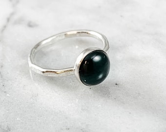 onyx ring, gemstone jewelry, sterling silver onyx ring, onyx jewelry, gifts under 50