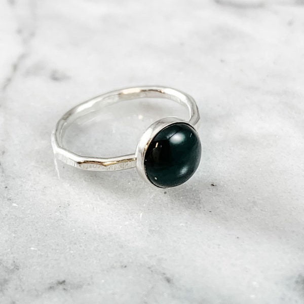 onyx ring, gemstone jewelry, sterling silver onyx ring, onyx jewelry, gifts under 50