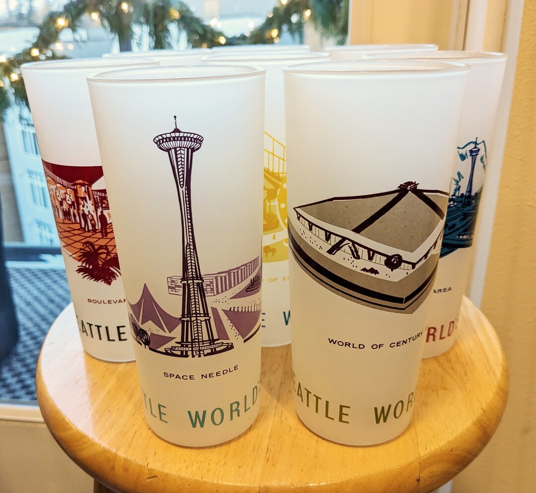 Seattle World's Fair Glasses Set of 8 1962 Seattle Etsy