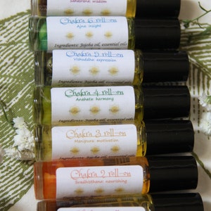 Chakra essential oil roll ons 7 blends to choose from image 1