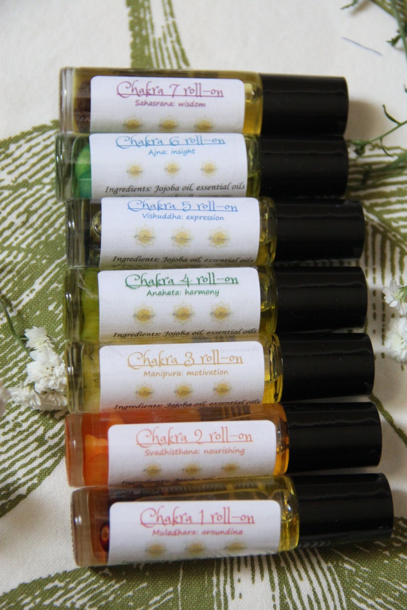 Chakra essential oil roll ons 7 blends to choose from image 1