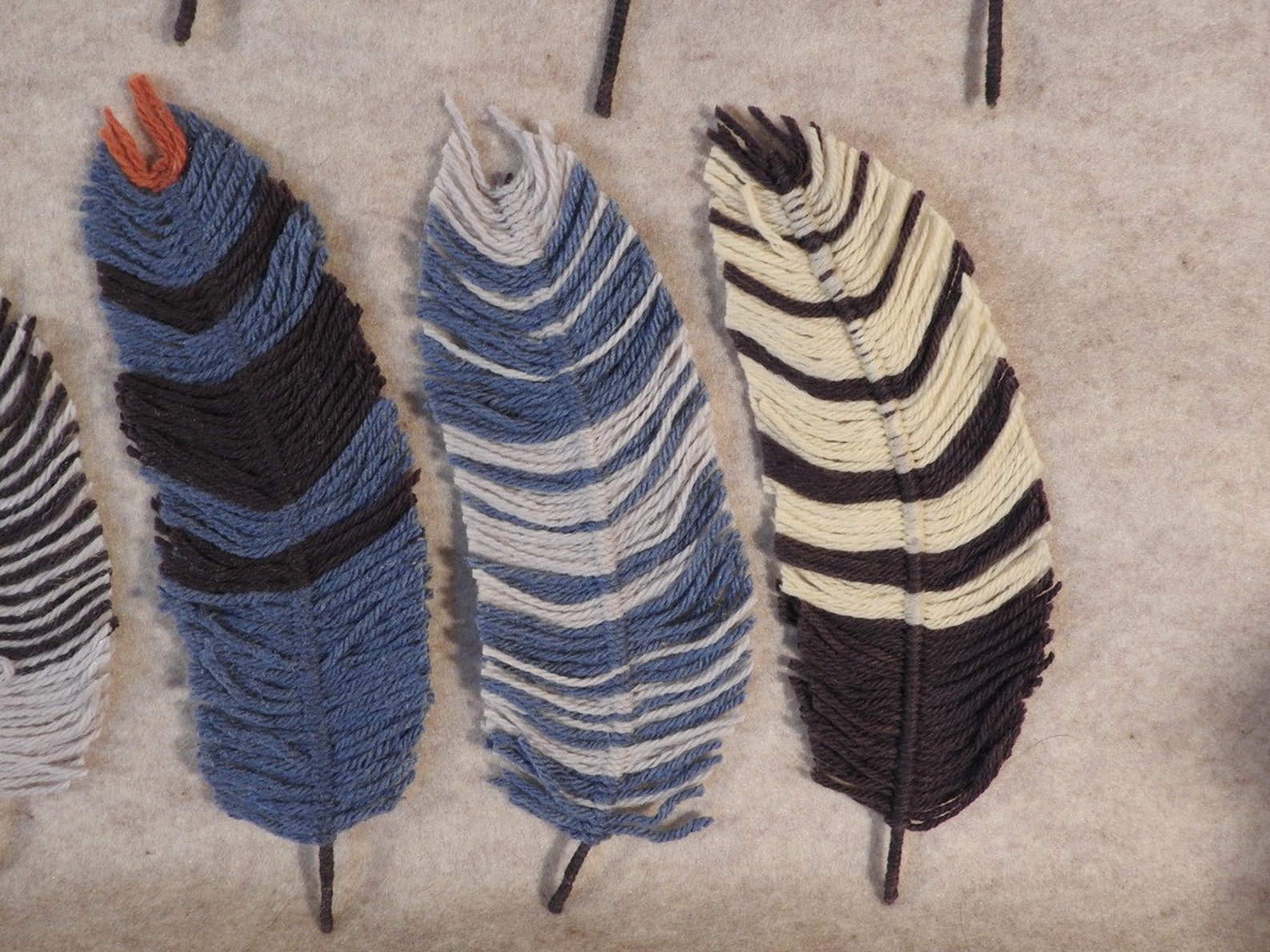 Handmade Feathers from Yarn Wool and Acrylic Great for DIY Etsy