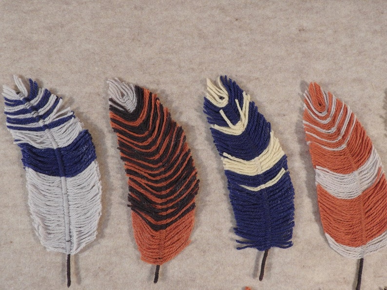 Handmade Feathers from Yarn Wool and Acrylic Great for DIY Etsy