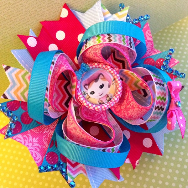 Sheriff Callie Over the Top Boutique Bow, Disney, Wild West Birthday, Pageant, Dance Accessories, Custom Listing