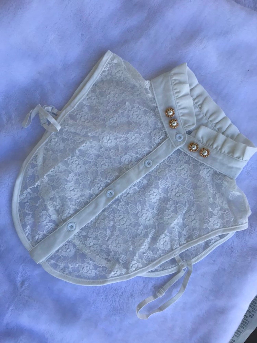 Vintage Collar, False Collar, Detachable Shirt Collar, White Color