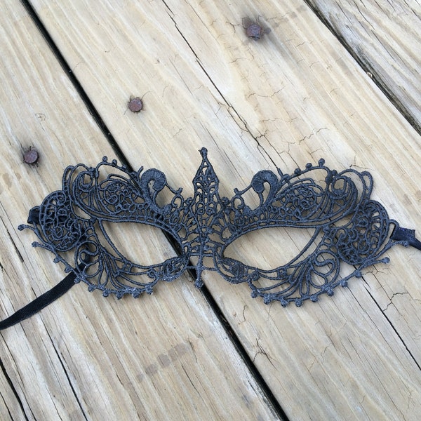 M01  Black soft  Lace Mask, Embroidery, Appliques, Black Mask, Party Mask, Wedding Mask, Halloween Mask