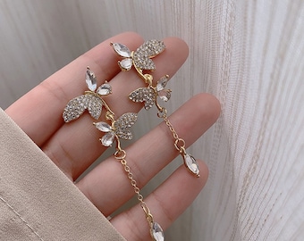 Fashion earrings,  Dangle Earrings, Sterling silver studs