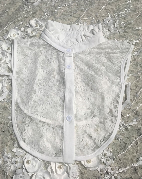 Women False Collar Fake Half Shirt Blouse Vintage Detachable Lace Collar Bib