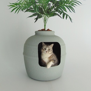 Palm tree cat litter box top