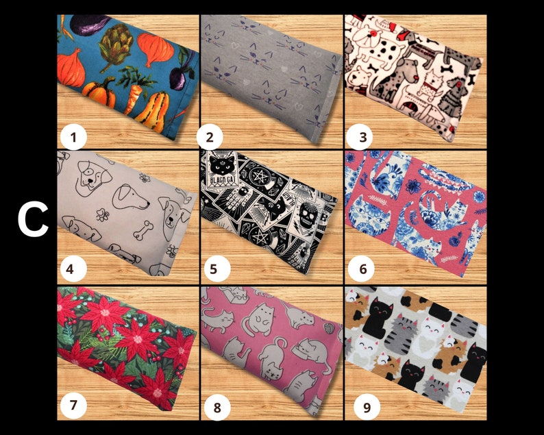 Microwave Heating Pad, Flax Seed Filled Heat Pad for Warmth Back Cramps, Pick a Cotton Flannel Print, Reusable Cushy Heat Pack 2 sizes image 4