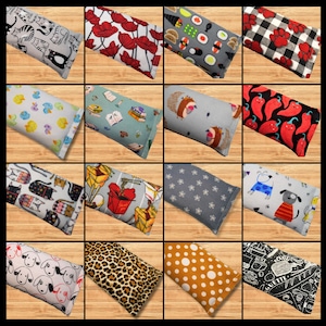 Microwave Heating Pad, Flax Seed Filled Heat Pad for Warmth Back Cramps, Pick a Cotton Flannel Print, Reusable Cushy Heat Pack 2 sizes image 1