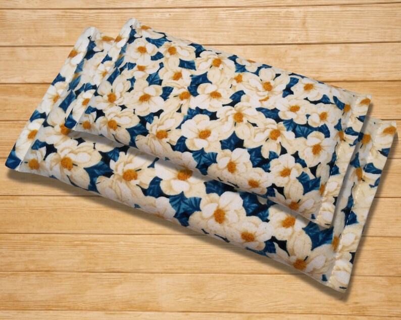 Microwave Heating Pad, Flax Seed Filled Heat Pad for Warmth Back Cramps, Pick a Cotton Flannel Print, Reusable Cushy Heat Pack 2 sizes image 6