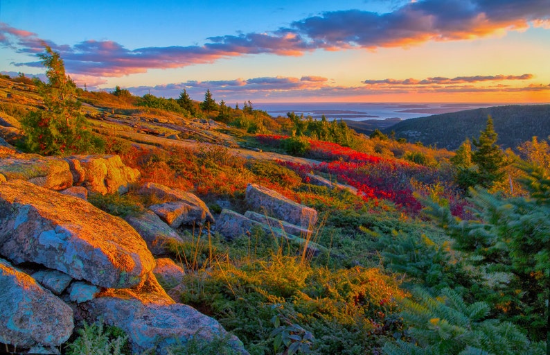 Sunrise on Cadillac Mountain - Etsy