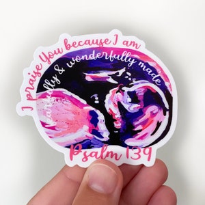 Sonogram Sticker- Psalm 139