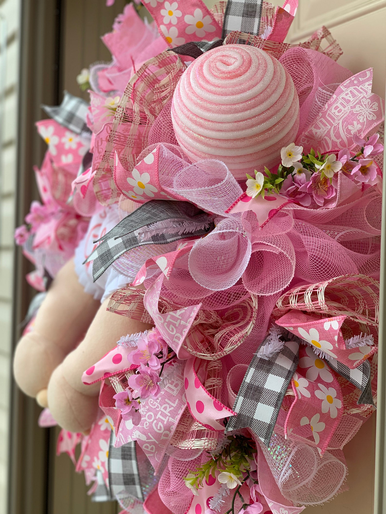 Baby Girl Wreath Wreath for Baby Shower Deco Mesh Wreaths Etsy