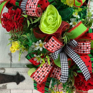 XL Watermelon Grapevine Wreath Grapevine Summer Wreath for front door Everyday Wreath Floral wreath image 9