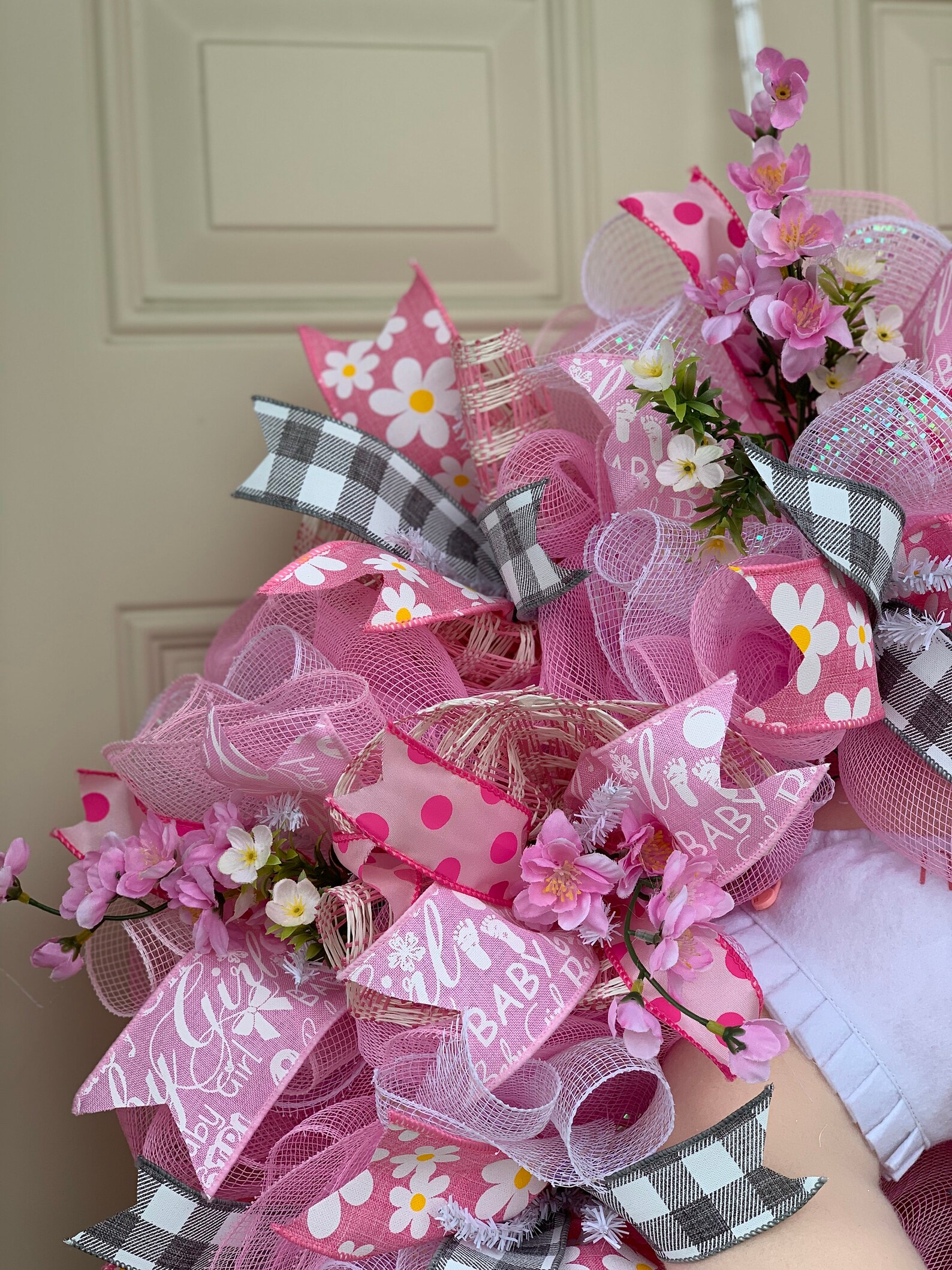 Baby Girl Wreath Wreath for Baby Shower Deco Mesh Wreaths Etsy